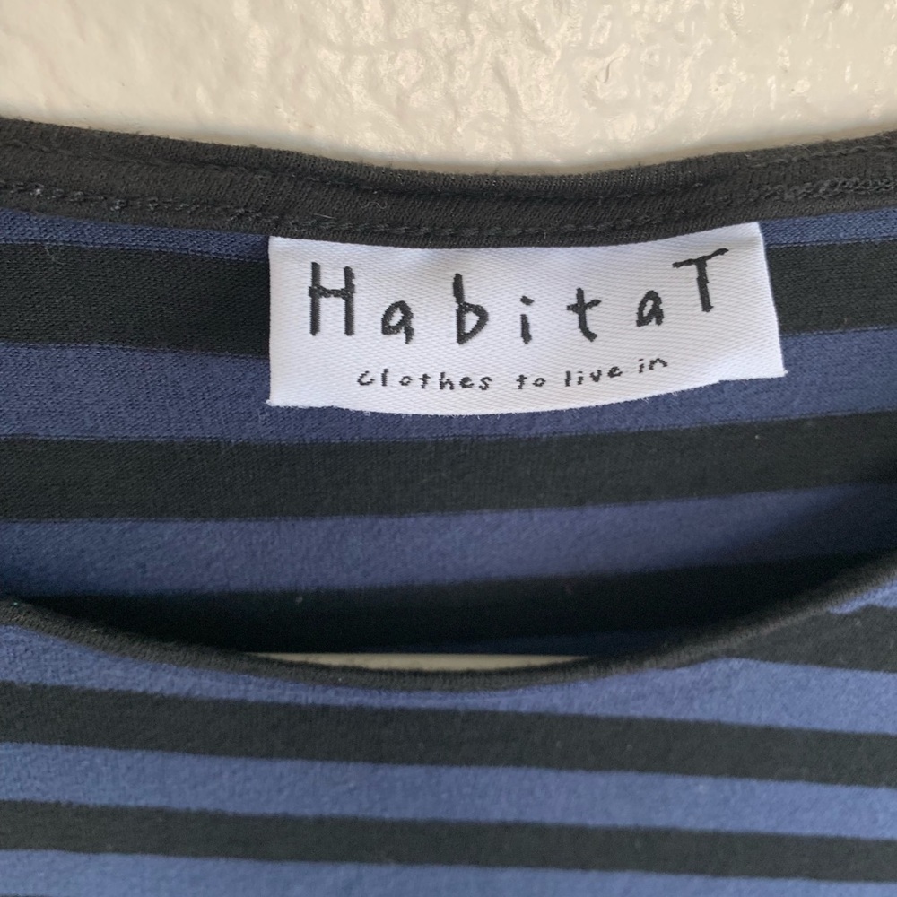 Habitat Blue Striped Relaxed Dolman Long Sleeve Top - Picture 3 of 6